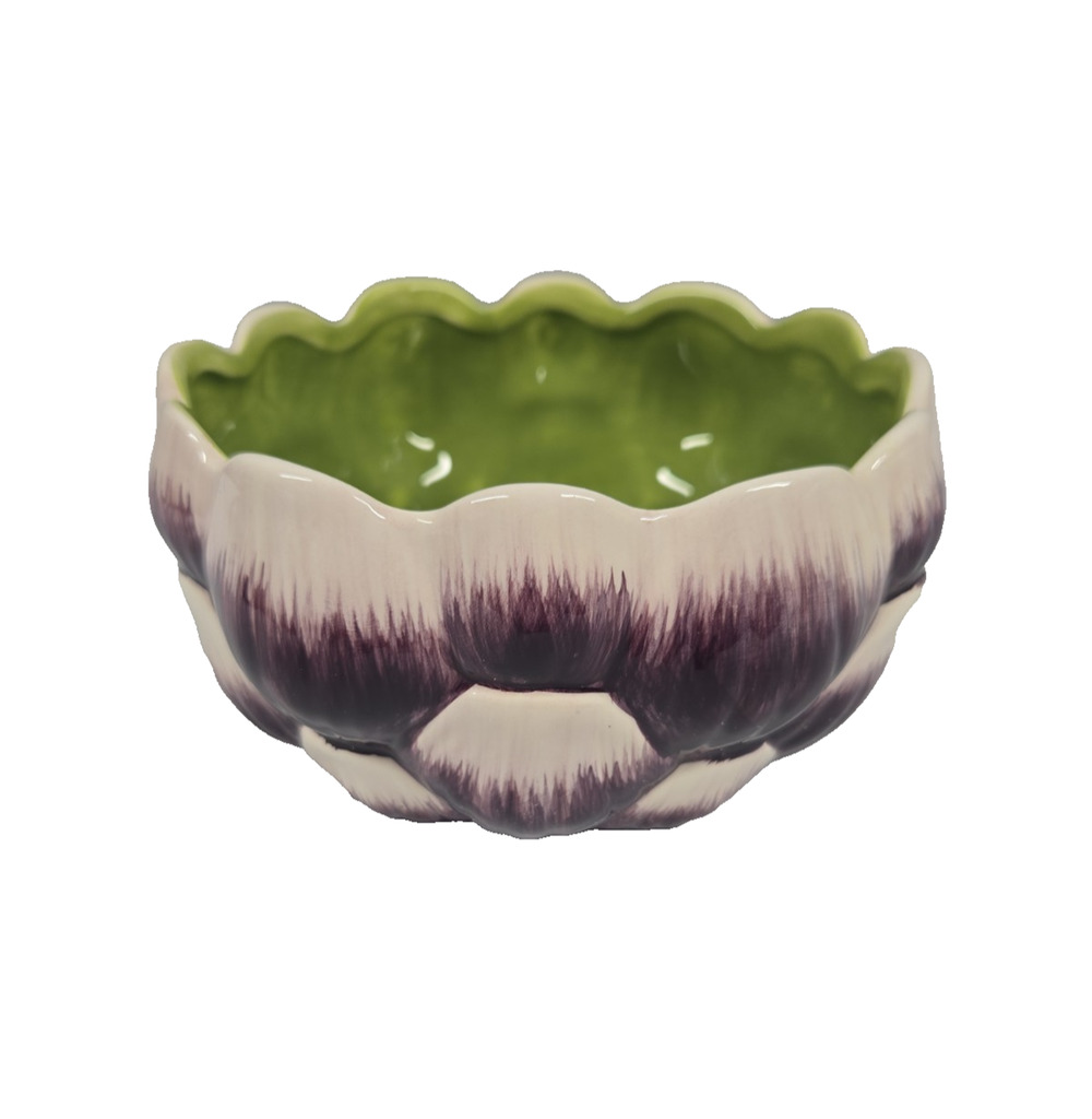 Pier 1 Imports Purple Artichoke Shaped Bowl Home Decor Serving 5.5 x 3 Inches
